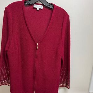 ST. JOHN COLLECTION RED BLAZER